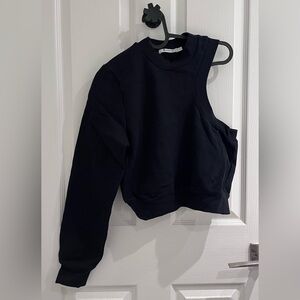 T by Alexander Wang Single Sleeve Black Sweater